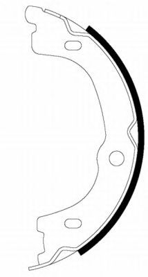 HELLA PAGID 8da355050251 -  Комплект тормозных колодок, стояночная тормозная система